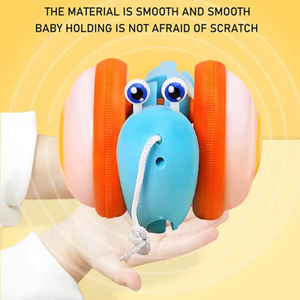 حلزون موزیکال طناب دار آبی pull - along snail toy -اسباب بازی